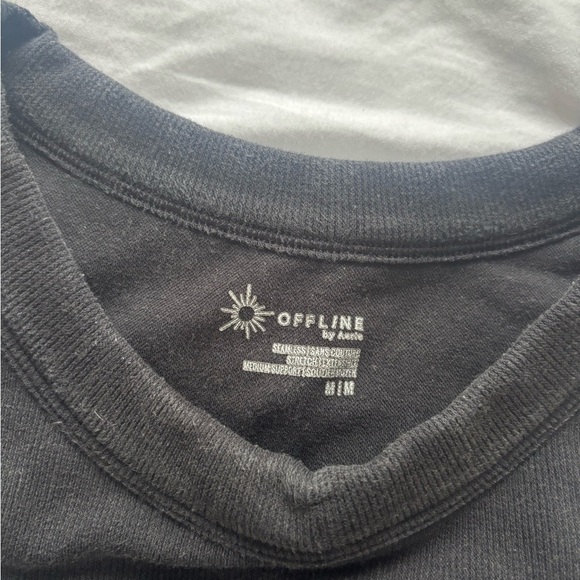 Offline High Neck Black Crop Top - Picture 2 of 3